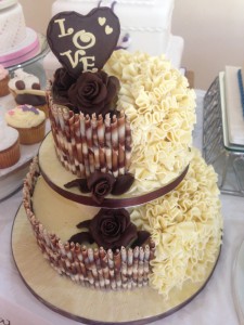 chocolate wedding cake 3